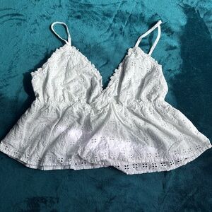 Abound White Eyelet Cami Top